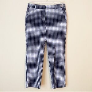 J. Crew Factory Navy Gingham Skimmer Crop Pants -4